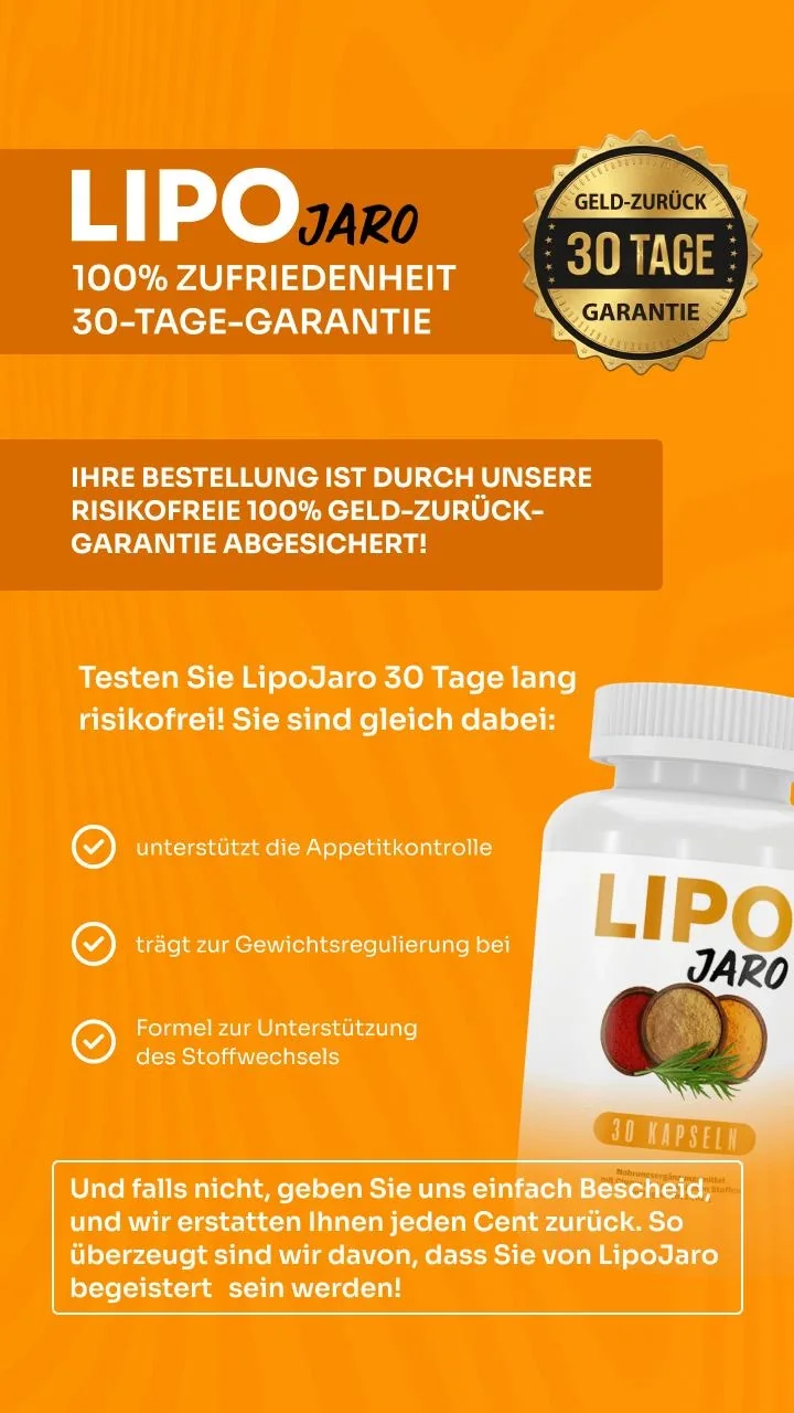 LipoJaro 30-Tage-Geld-zurück-Garantie